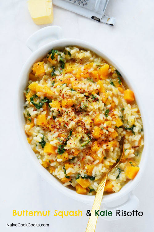 Butternut Squash Kale Risotto | Naive Cook Cooks